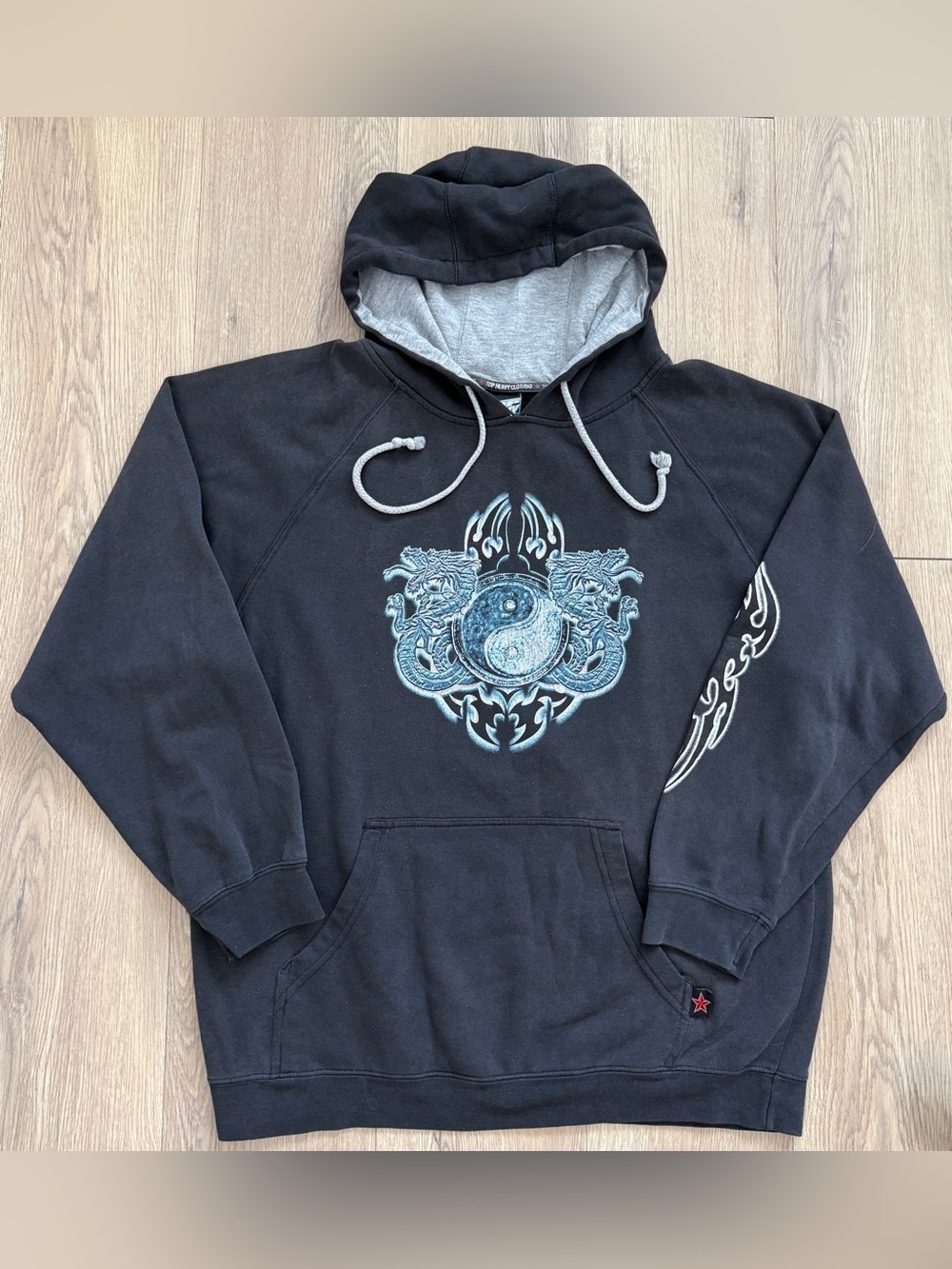 Top Heavy (JNCO STYLE) Dragons/Ying Yang Sign Hoodie Size Medium